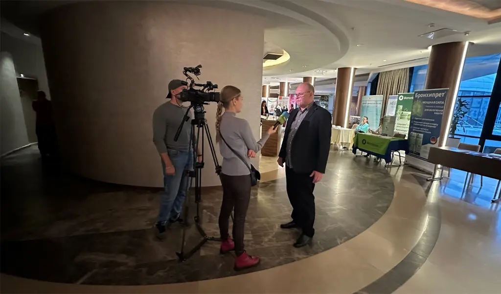 Интервью Маничева И.А. телеканалу МИР24 на 1м респираторном конгрессе СНГ