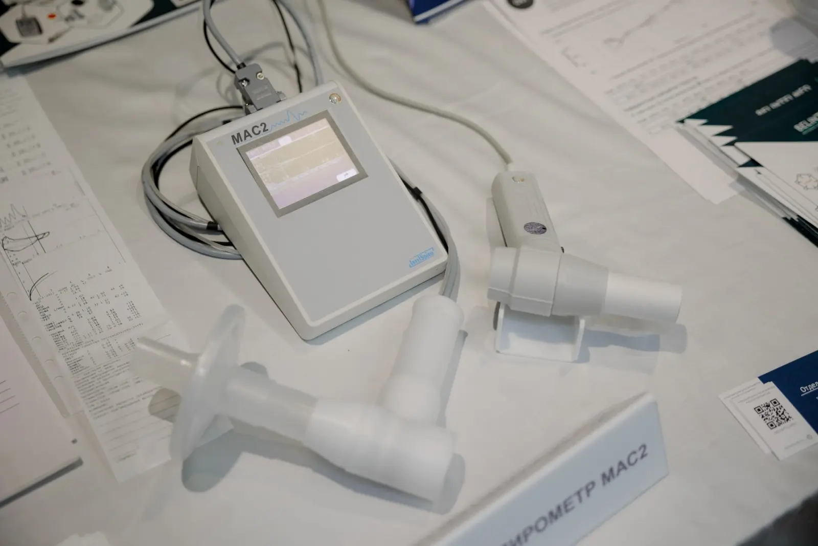 Спирометр МАС2-БМ с одноразовым фильтром и одноразовым мундштуком