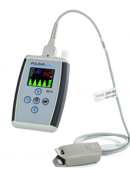 Pulse oximeter with breathing monitoring Pulsar M2