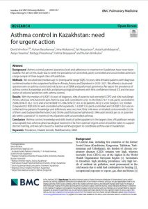 Asthma control in Kazakhstan: need for urgent action
