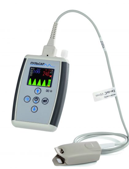 Пульсоксиметр Пульсар-М2 с- портативный монитор дыхания, пульса и сатурации