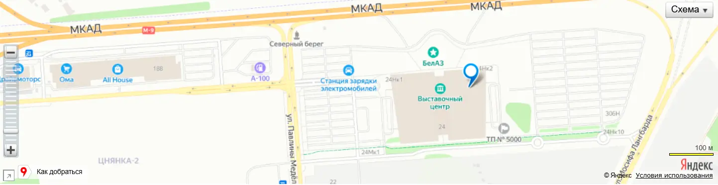 Схема проезда посетителей Здравоохранение 2026 - Минский международный выставочный центр